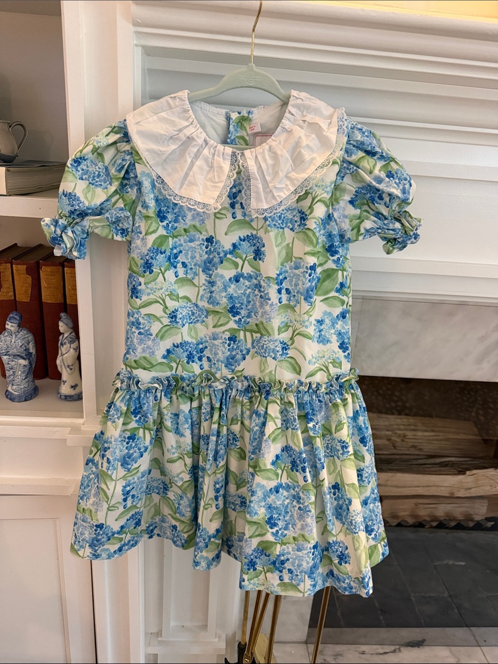 La Coqueta x Hill House Home Hydrangea Print Dress with Peter Pan Collar